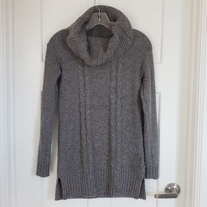 J. Crew Gray Knit Cowl Neck Sweater